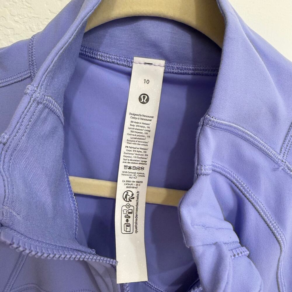 NEW Lululemon Define Cropped Jacket Nulu in Dusty Lilac Size 10 - Picture 7 of 10